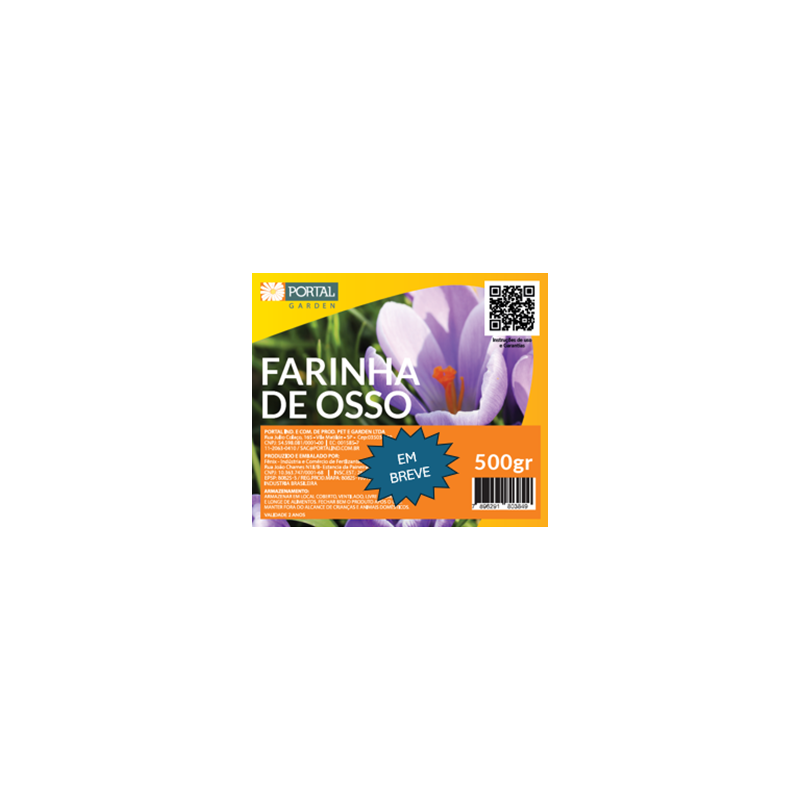 Fertilizante Farinha de Osso PORTAL 500g (stand up pouch c/ zip)